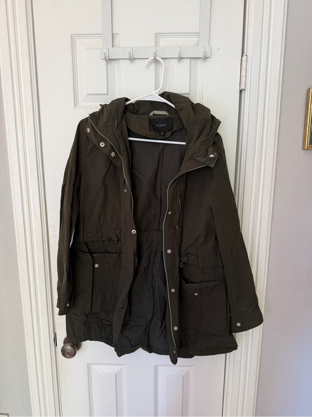 J.Crew Olive Green Hooded Jacket